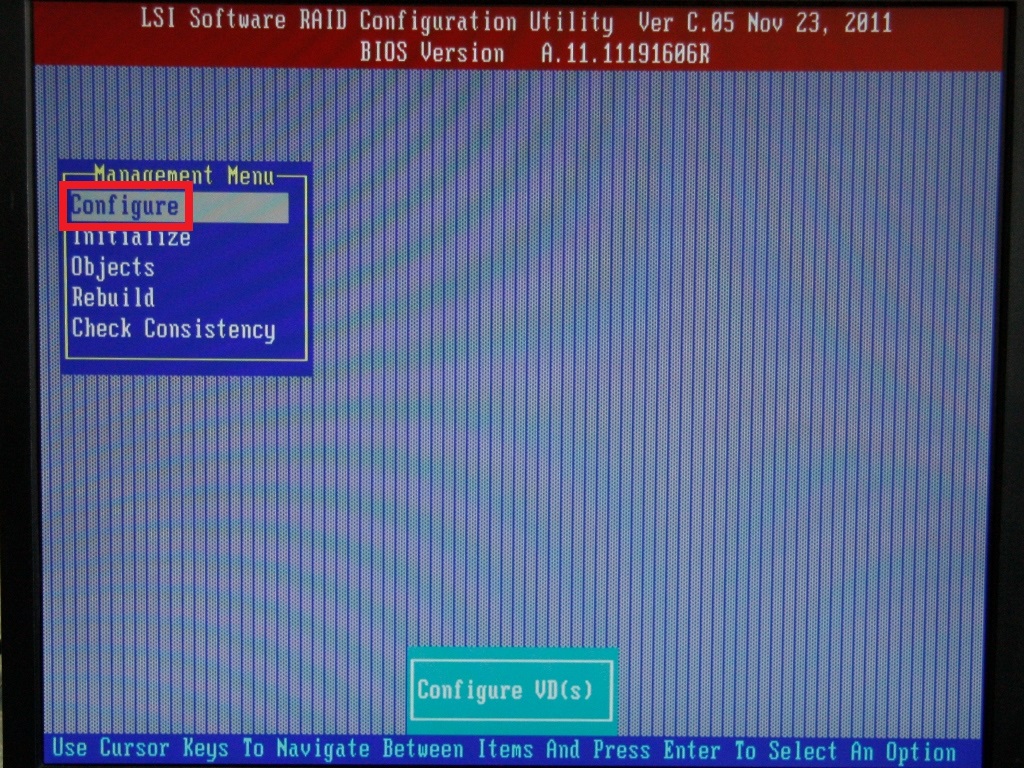 LSI Software RAID Configuration Utility