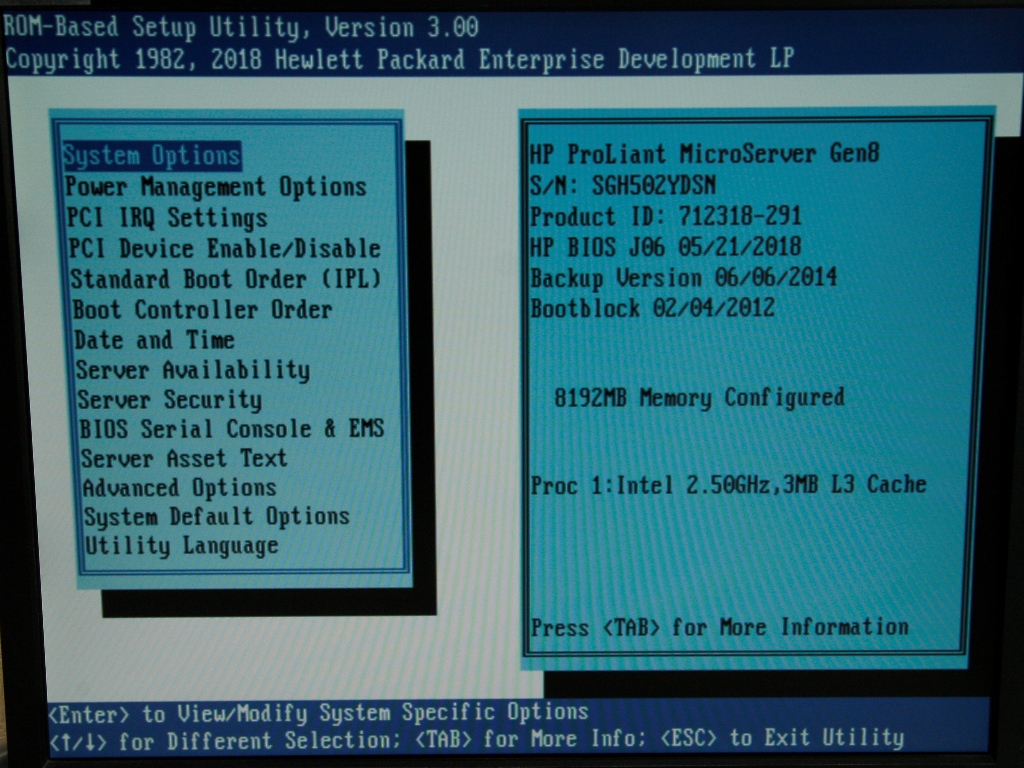 ROM-Based Setup Utility