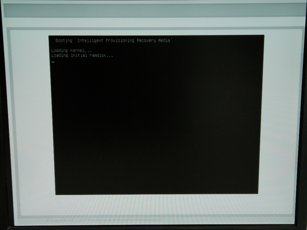 Booting 'Intelligent Provisioning Recovery Media'