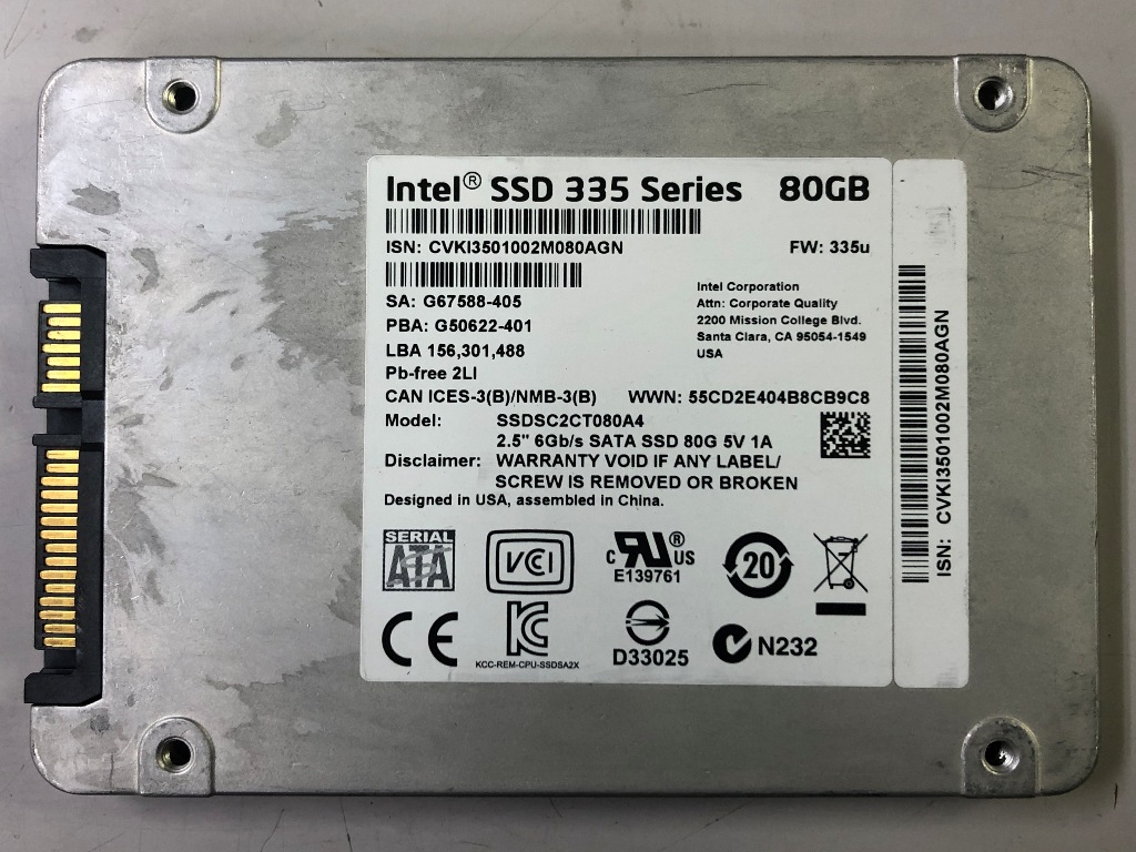 Intel SSDSC2CT080A4