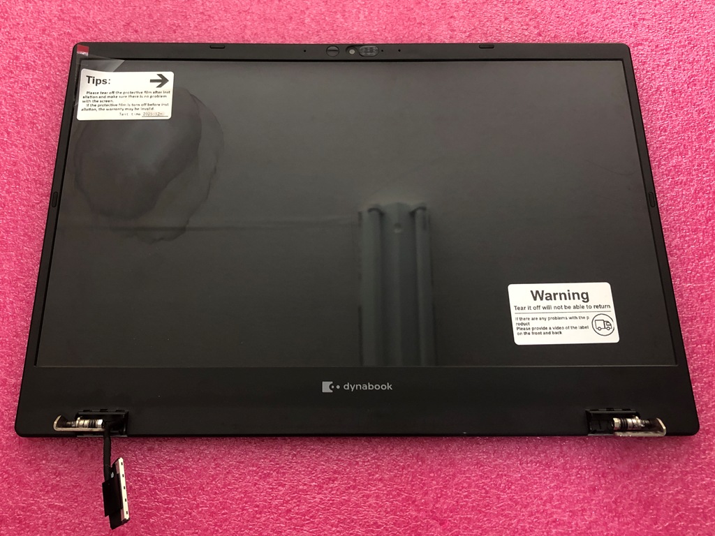 dynabook G83/KW 新液晶パネル パネルカバー ベゼル取付後