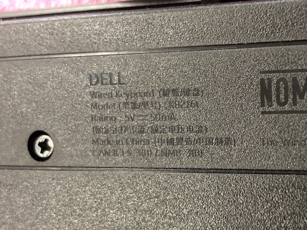 DELL KB216t キーボード 型番表記