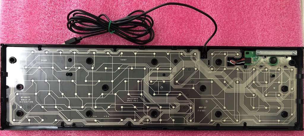 DELL KB216t キーボード 内部 ラバーシート取り外し後