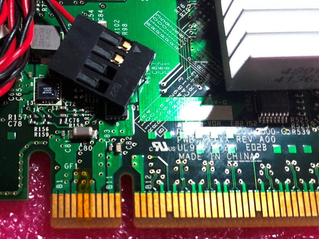 DELL PERC H310 PCI-Express B面 5番・6番ピン マスキング