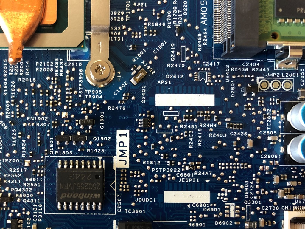 Dell 27 All-in-One (AIO) EC27250 マザーボード 0TGFYX SPI フラッシュ ROM Winbond 25Q256JVFN
