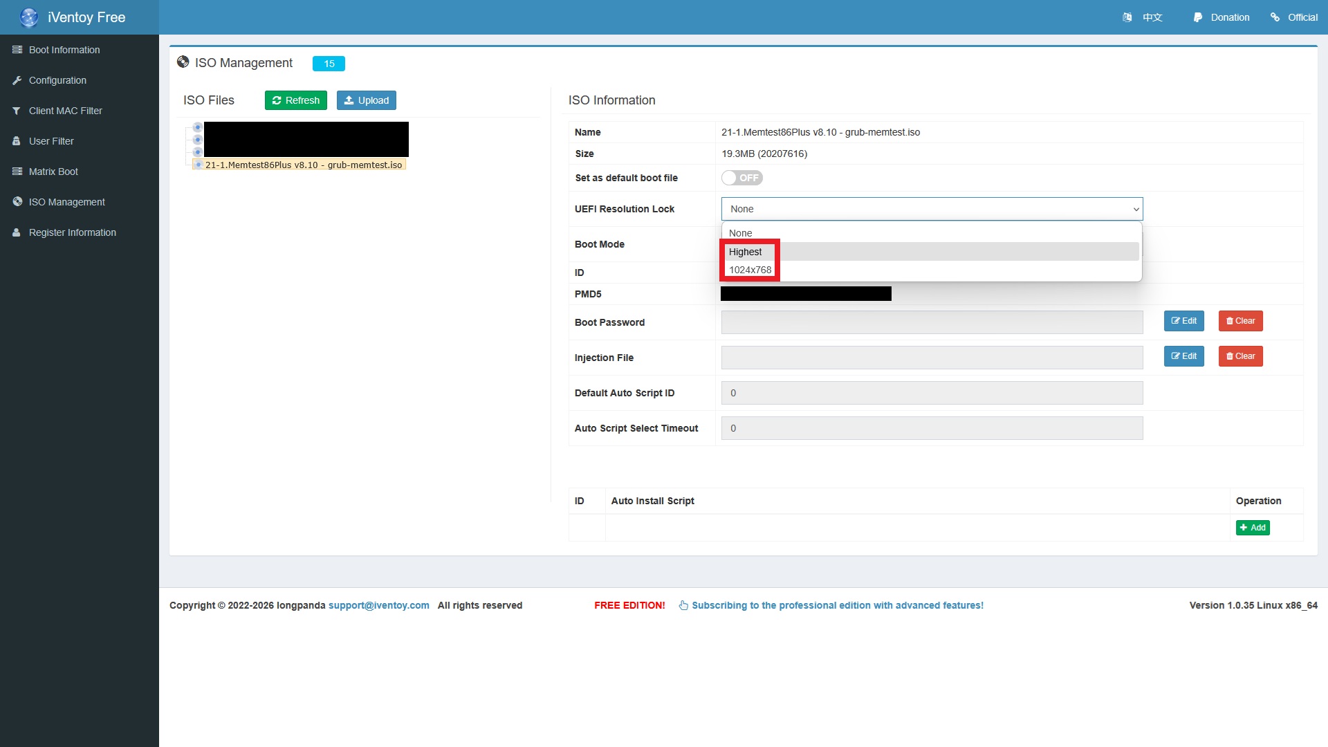 iVentoy ISO Management