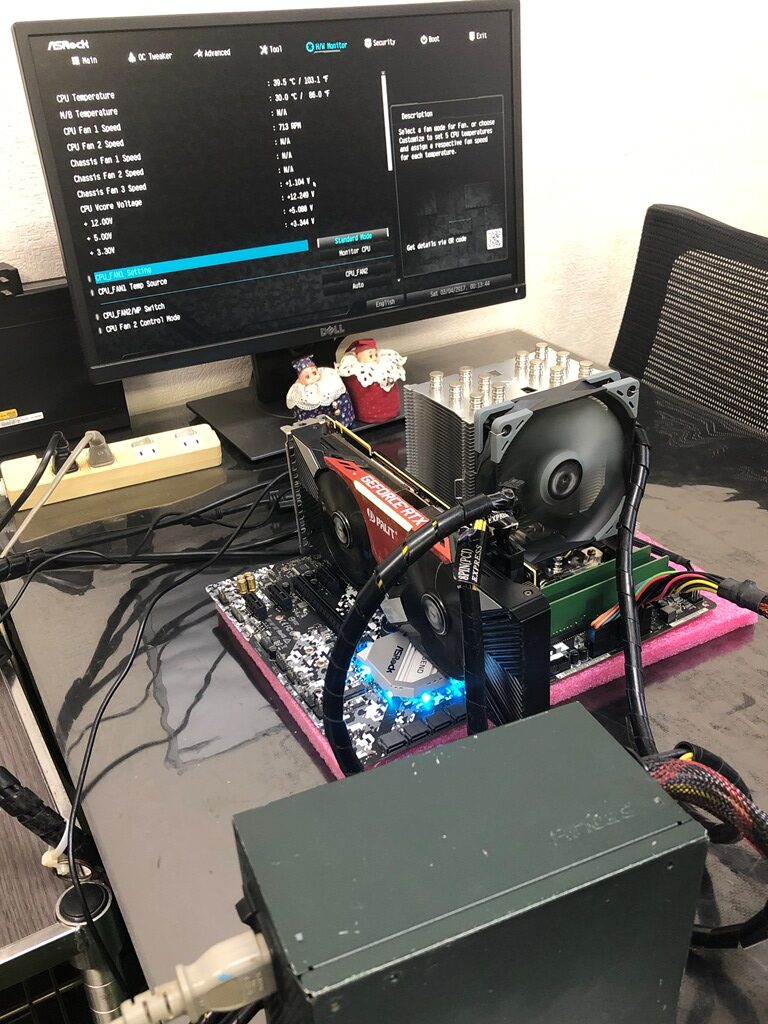 取り寄せマザーボード 組み込み前動作確認