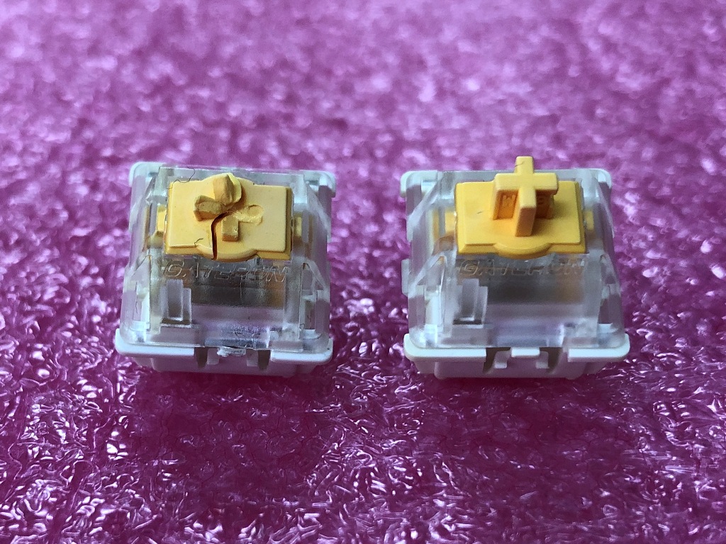 SteelSeries Apex 9 Mini BackSpaceキースイッチ OptiPoint Switches - Linear 新旧比較